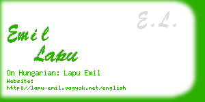 emil lapu business card